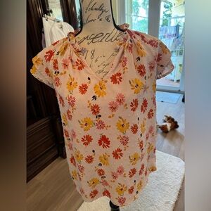 Mavi Floral Blouse - Pink, Yellow, Red